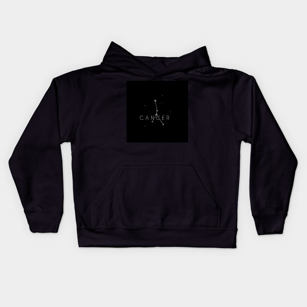 Zodiac sign constellation - cancer Kids Hoodie by Ranp